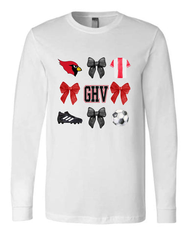 GHV Soccer '25 - Bow Design BELLA + CANVAS - Jersey Long Sleeve Tee