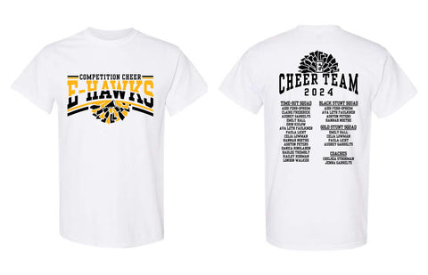 E-Hawks Comp Cheer '24 - Short Sleeve Tee (Youth/Adult)