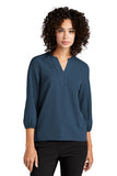 FTSB - MERCER+METTLE™ Women's Stretch Crepe 3/4-Sleeve Blouse