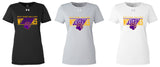 WBM Spirit Store '24 - Under Armour Ladies' Team Tech T-Shirt | Gold/Purple Print