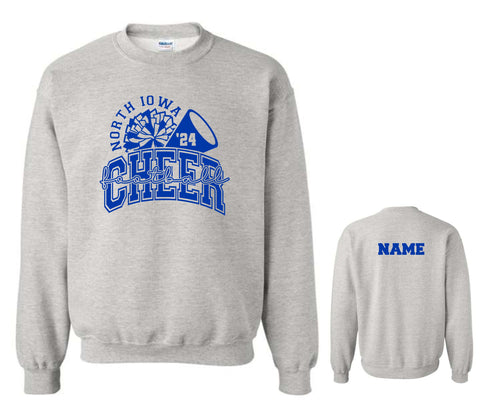 NI Cheer '24 - Crewneck Sweatshirt (Youth/Adult) | Pom Design