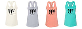 S4J - 3 Horses | BELLA + CANVAS - Women's Jersey Racerback Tank