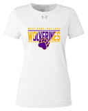 WBM Spirit Store '24 - Under Armour Ladies' Team Tech T-Shirt | Gold/Purple Print