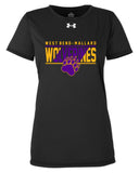 WBM Spirit Store '24 - Under Armour Ladies' Team Tech T-Shirt | Gold/Purple Print