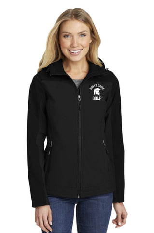 NU Golf '25 - Port Authority® Women's Hooded Core Soft Shell Jacket