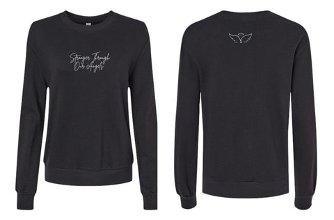 CFF - Women's Eco-Washed Terry Throwback Pullover |Stronger Through Our Angels| (3 Colors)