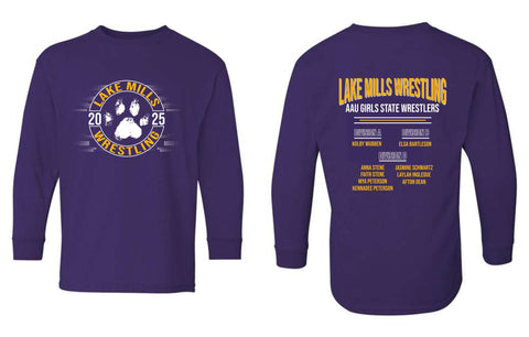 Lake Mills - AAU Girls State Wrestling 2025 - Gildan Long Sleeve Tee