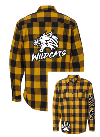 MV Cheer Mom - Yarn-Dyed Long Sleeve Flannel Shirt