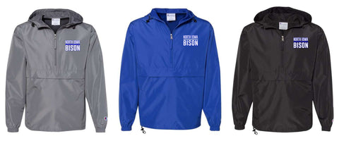 NI Holiday Spirit Shop '24 - Champion - Hooded Packable Quarter-Zip Jacket