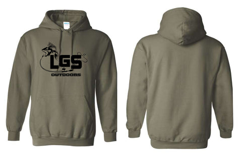 LGS - LGS OUTDOORS Military Green Hoodie | Front Only