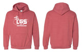 LGS - LGS OUTDOORS Heather Red Hoodie | Front Only