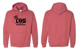 LGS - LGS OUTDOORS Heather Red Hoodie | Front Only