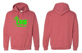 LGS - LGS OUTDOORS Heather Red Hoodie | Front Only